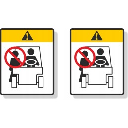 Health and safety warning stickers for forklifts