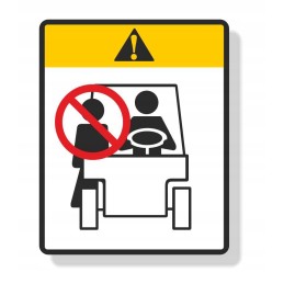 Health and safety warning stickers for forklifts