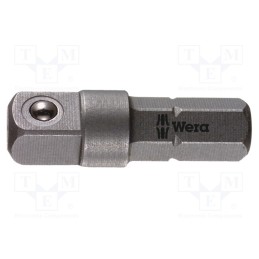 1 pcs x WERA - 5136000001 - Adapter, Overall len: 25mm, Mounting: hexagon 1/4'/ square 1/4'