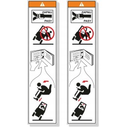 Health and safety warning stickers for forklifts
