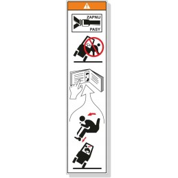 Health and safety warning stickers for forklifts