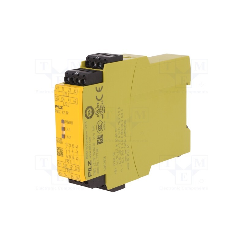 1 pcs x PILZ - 777305 - Module: safety relay, PNOZ X2.7P, Usup: 24VAC, Usup: 24VDC, IN: 4