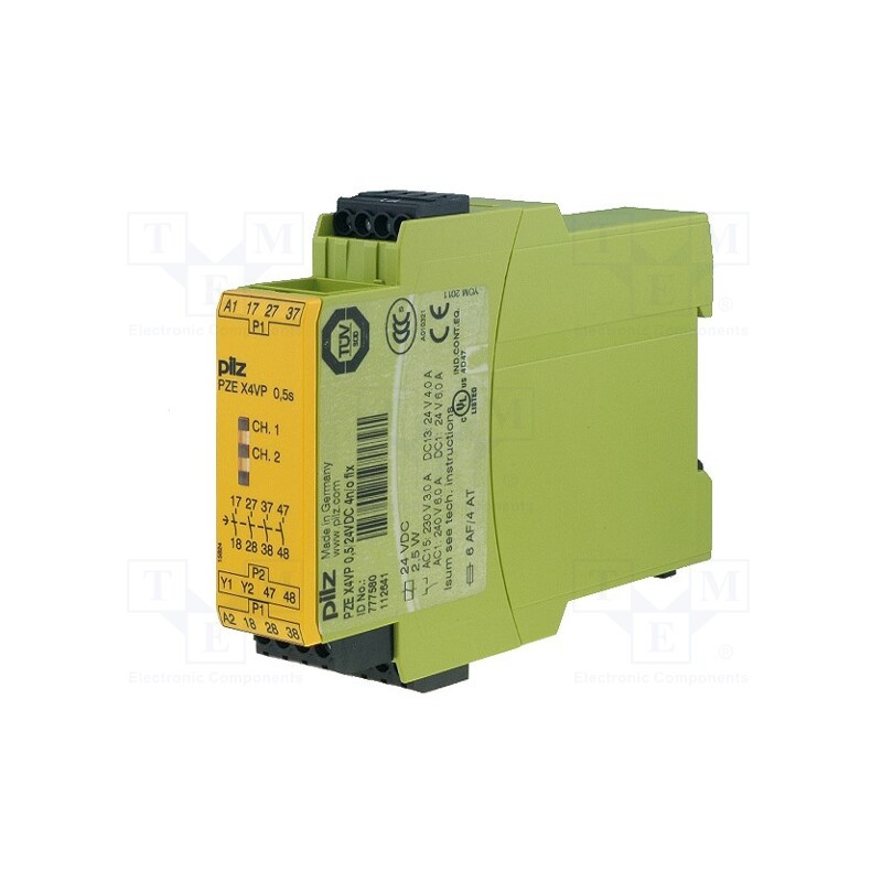 1 pcs x PILZ - 777580 - Module: extension, PZE X4VP, Usup: 24VDC, IN: 1, OUT: 4, -10÷55°C