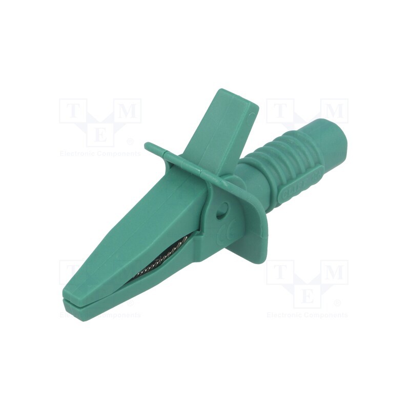 1 pcs x CLIFF - FCR7942 - Crocodile clip, 10A, green, max.25mm, Connection: 4mm socket