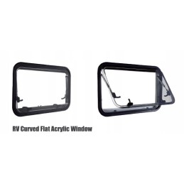 Rounded flat window for camper van Mercedes Sprinter Fiat Ducato