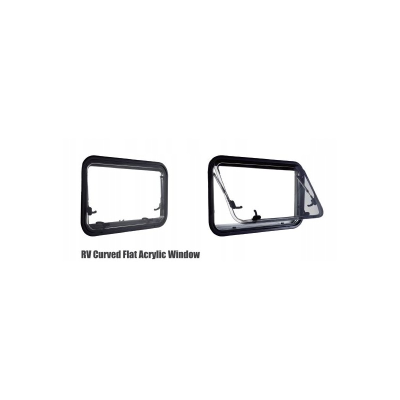 Rounded flat window for camper van Mercedes Sprinter Fiat Ducato