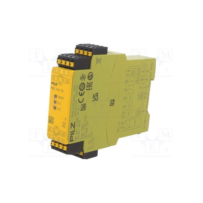 1 pcs x PILZ - 784131 - Module: safety relay, PNOZ e1vp C, Usup: 24VDC, IN: 2, OUT: 4, IP40