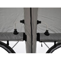 Pumped vestibule for camper trailer 320