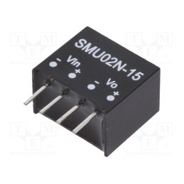 1 pcs x MEAN WELL - SMU02N-15 - Converter: DC/DC, 2W, Uin: 21.6÷26.4V, Uout: 15VDC, Iout: 27÷133mA