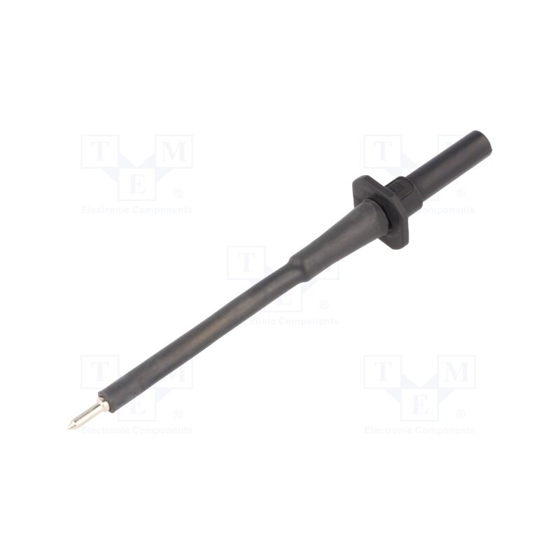 1 pcs x SCHu00dcTZINGER - SPS 2700 NI / SW - Probe tip, 10A, black, Socket size: 4mm, Plating: nickel plated