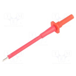 1 pcs x SCHu00dcTZINGER - SPS 2700 NI / RT - Probe tip, 10A, red, Socket size: 4mm, Plating: nickel plated, 5mΩ