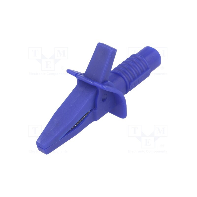1 pcs x CLIFF - FCR7943 - Crocodile clip, 10A, blue, max.25mm, Connection: 4mm socket