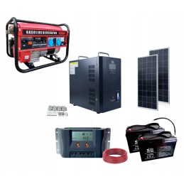 Emergency power supply, solar power plant, 3 kW generator
