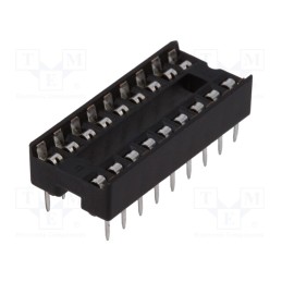 10 pcs x CONNFLY - DS1009-18AT1NX-0A2 - Socket: integrated circuits, DIP18, 7.62mm, THT, Pitch: 2.54mm