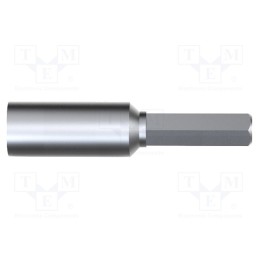 1 pcs x WIHA - 40655 - Screwdriver bit, 6-angles socket, Socket: HEX 2,5mm