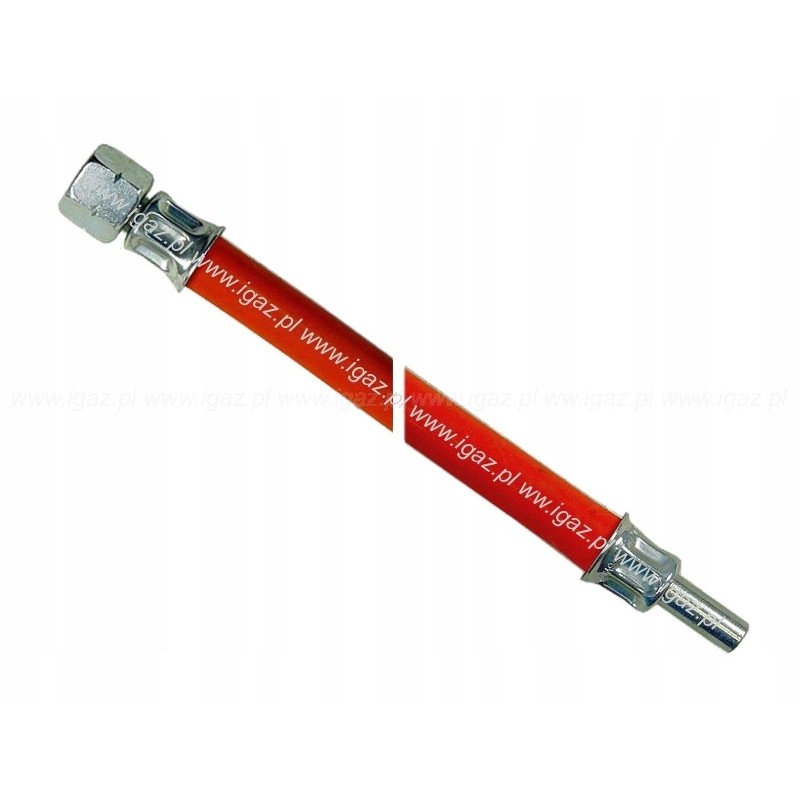 Gas hose rst8 x 1 4 left thread 0 8 m