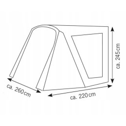 Tent vestibule roofing for trailers playa260