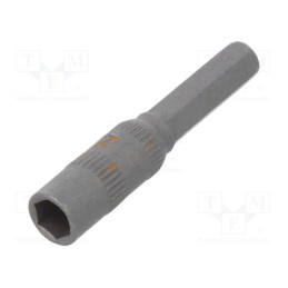 1 pcs x WIHA - 40658 - Screwdriver bit, 6-angles socket, Socket: HEX 4mm