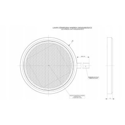 LED interior lamp, round, flat, 24v