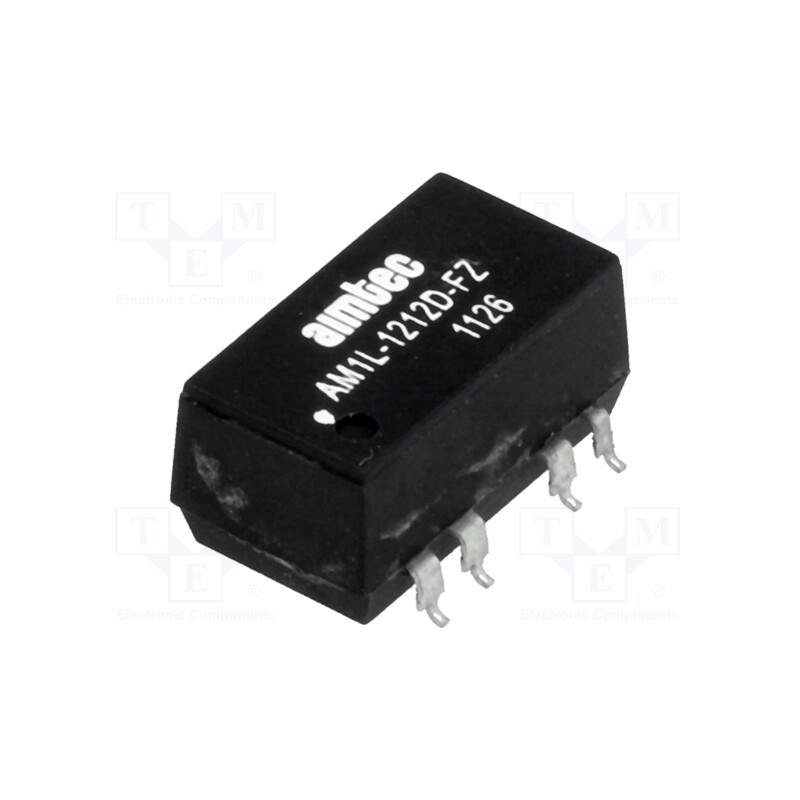 1 pcs x AIMTEC - AM1L-1212D-FZ - Converter: DC/DC, 1W, Uin: 10.8÷13.2V, Uout: 12VDC, Uout2: -12VDC