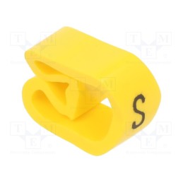 1 pcg x PARTEX - PA-30006AV40.S - Markers, Marking: S, 8÷16mm, PVC, yellow, -30÷60°C, leaded, PA-3