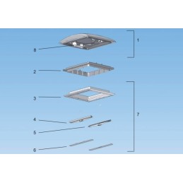 MPK Intercamp roof window lock latch