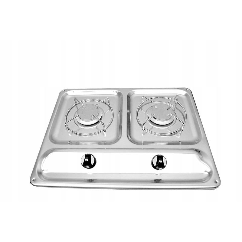 Gas stove for a camper boat, 2 burners, 450x350mm