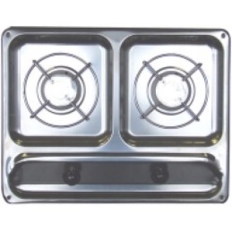 Gas stove for a camper boat, 2 burners, 450x350mm