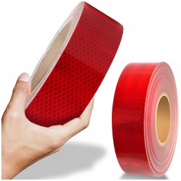 Red self-adhesive reflective tape 25m x 5cm