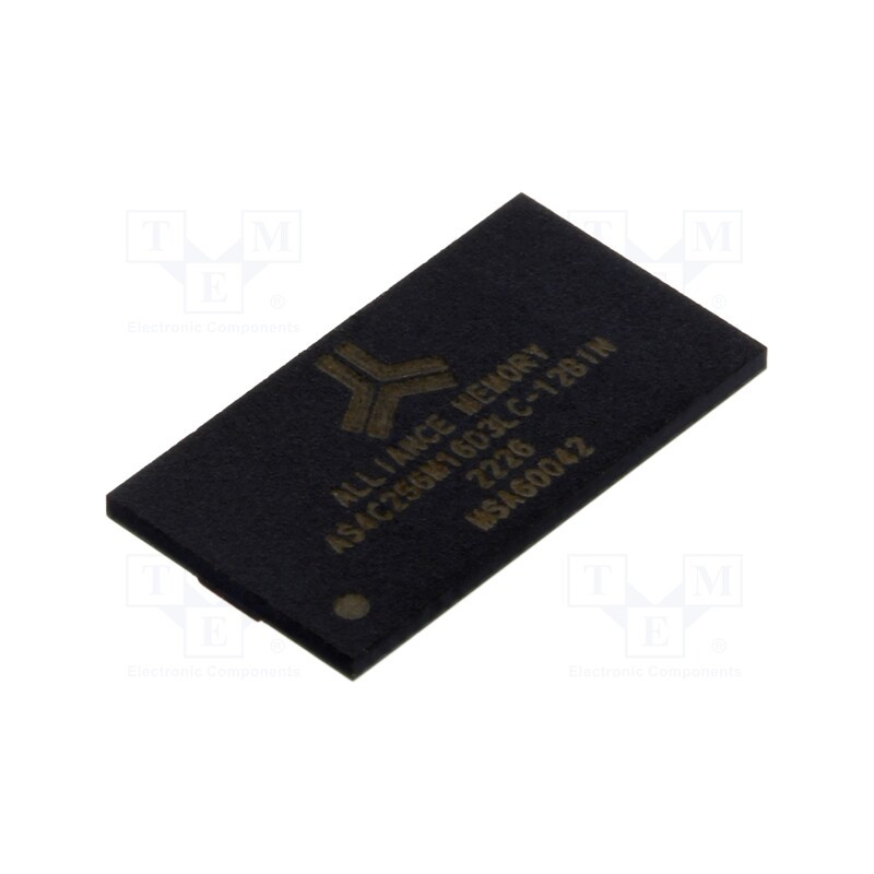 1 pcs x ALLIANCE MEMORY - AS4C256M16D3LC-12BIN - IC: DRAM memory, 4GbDRAM, 256Mx16bit, 1.35V, 800MHz, 13.75ns