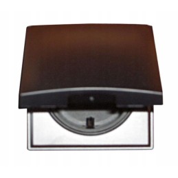 Camper trailer socket cover with frame