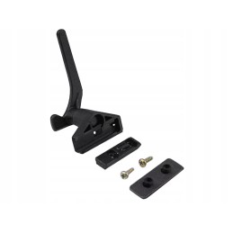 Window lock, trailer handle with a pin and a polyplastic pin