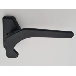 Window lock, trailer handle with a pin and a polyplastic pin