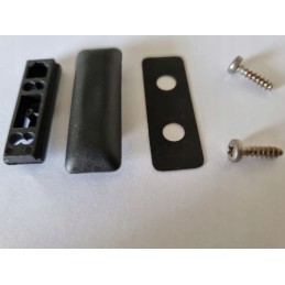 Window lock, trailer handle with a pin and a polyplastic pin