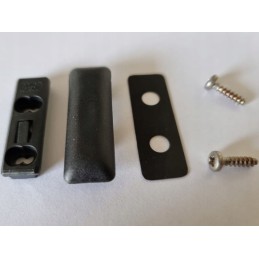Window lock, trailer handle with a pin and a polyplastic pin