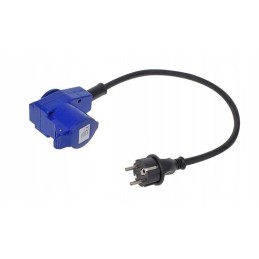 Cee adapter plug to 230v socket, cable 1 5m camper
