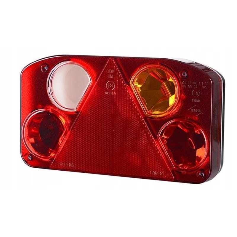 Combination rear lamp with right reflector