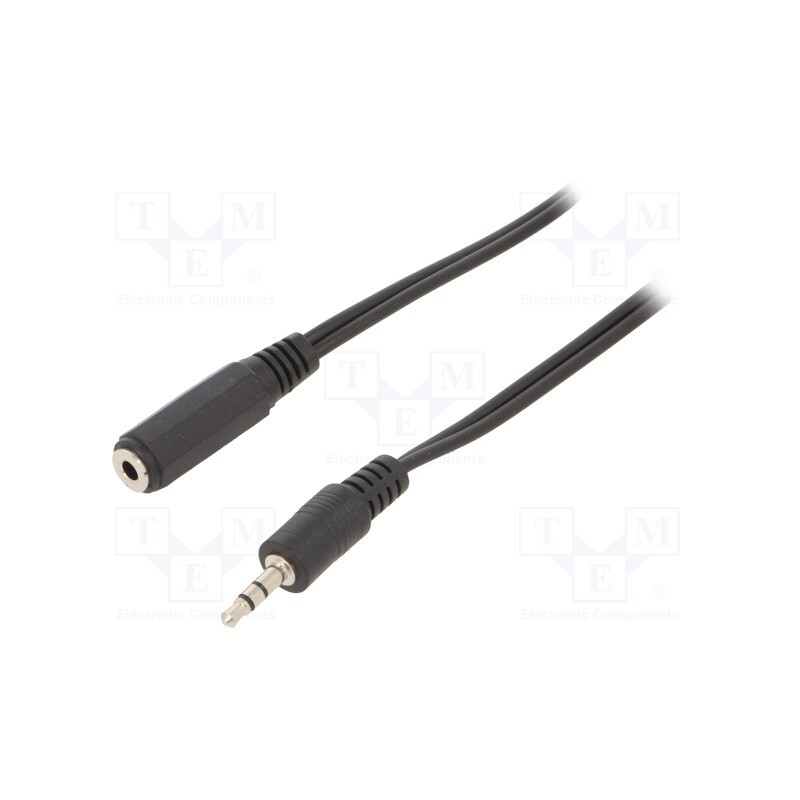 1 pcs x GEMBIRD - CCA-423-2M - Cable, Jack 3.5mm 3pin socket,Jack 3.5mm 3pin plug, 2m, black
