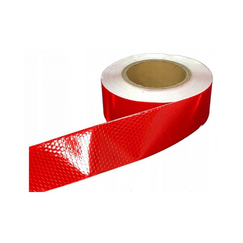 Self-adhesive reflective tape 25m red