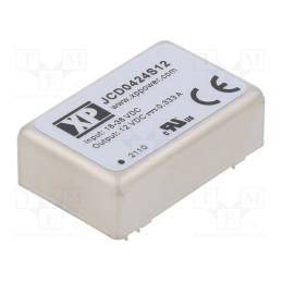 1 pcs x XP POWER - JCD0424S12 - Converter: DC/DC, 4W, Uin: 18÷36V, Uout: 12VDC, Iout: 333mA, 266kHz