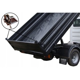 Upper hinge of the rear side of the tipper turret