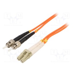 1 pcs x GEMBIRD - CFO-LCST-OM2-1M - Fiber patch cord, OM2, LC/UPC,ST/UPC, 1m, Optical fiber: 50/125um