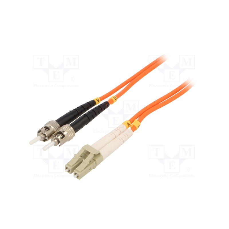 1 pcs x GEMBIRD - CFO-LCST-OM2-1M - Fiber patch cord, OM2, LC/UPC,ST/UPC, 1m, Optical fiber: 50/125um