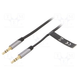 1 pcs x VENTION - BAPHJ - Cable, Jack 3.5mm plug,both sides, 5m, Plating: gold-plated