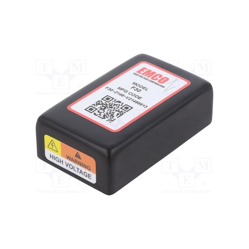 1 pcs x XP POWER - F30 - Converter: DC/DC, 10W, Uin: 0÷15V, Uout: 0÷3kVDC, Iout: 3.3mA, 125kHz