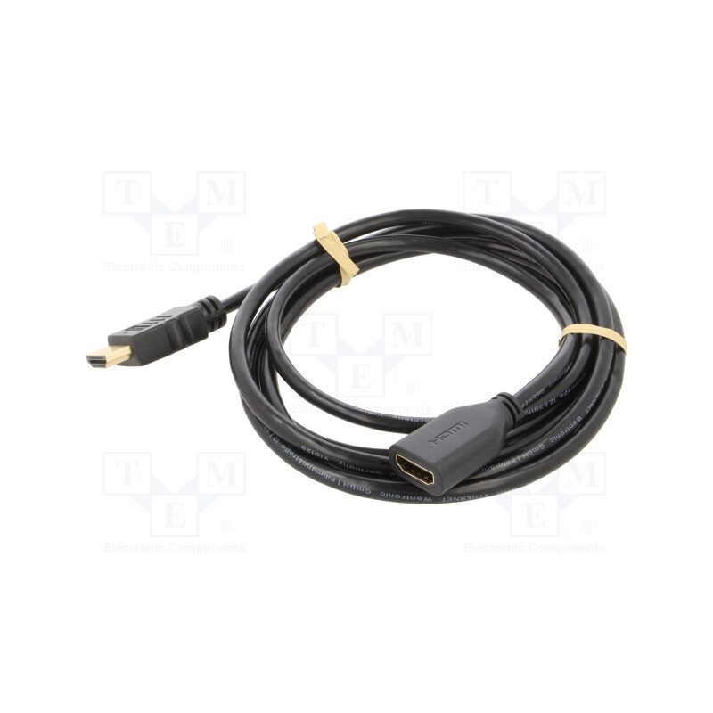 1 pcs x Goobay - 61309 - Cable, HDCP 2.2,HDMI 2.0, HDMI socket,HDMI plug, 2m, black