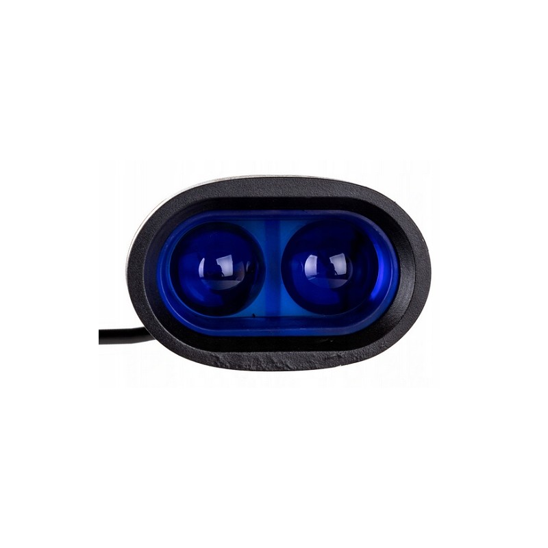 Blue work lamp for a forklift sprayer