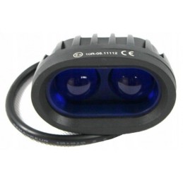 Blue work lamp for a forklift sprayer