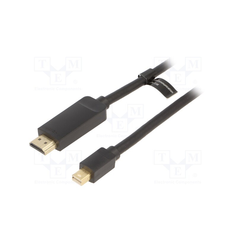 1 pcs x VENTION - HAHBG - Cable, HDMI plug,mini DisplayPort plug, PVC, Len: 1.5m, black
