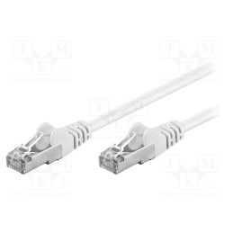 1 pcs x Goobay - 93500 - Patch cord, F/UTP, 5e, stranded, CCA, PVC, white, 7.5m, 26AWG